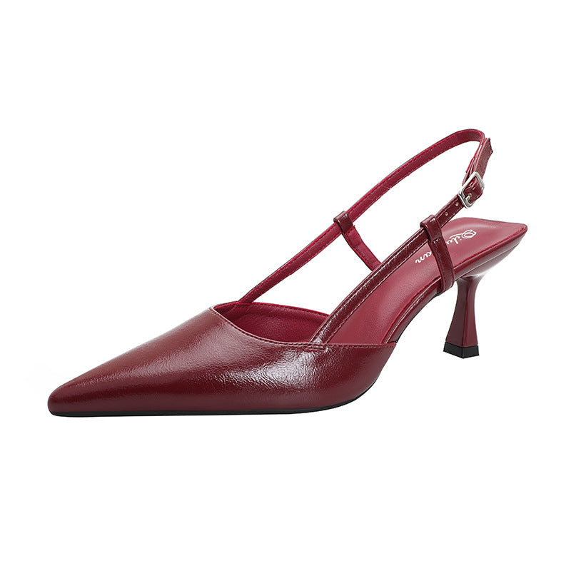 Sarah Express Pointed-toe Slingback Sandals with Buckle