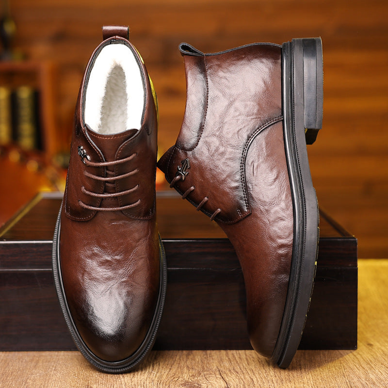 Sarah Express Fleece-Lined High-Top Leather Winter Boots