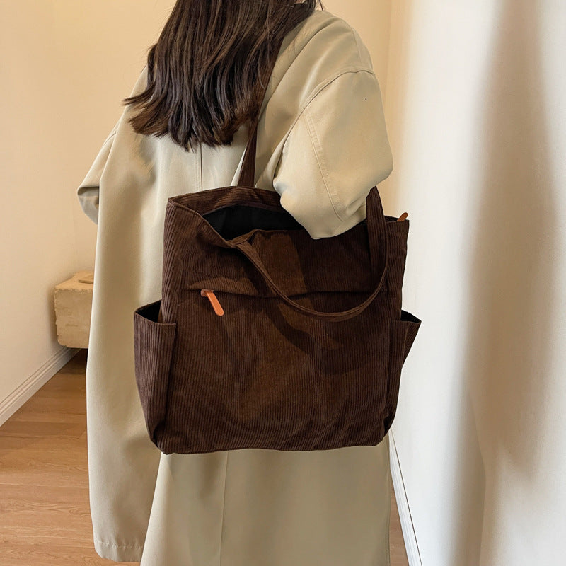 Sarah Express Urban Minimalist Patchwork Fabric Tote Bag