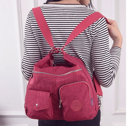 Sarah Express Waterproof Nylon Multi-Pocket Crossbody Shoulder Bag