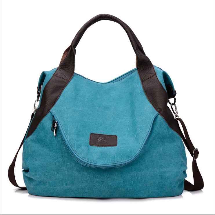 Sarah Express Retro Canvas Crossbody Shoulder Bag Lake blue
