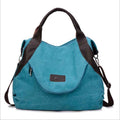 Sarah Express Retro Canvas Crossbody Shoulder Bag Lake blue