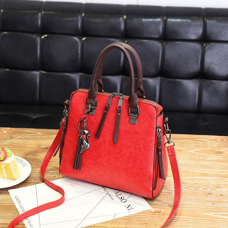 Sarah Express Structured Faux Leather Shoulder Handbag