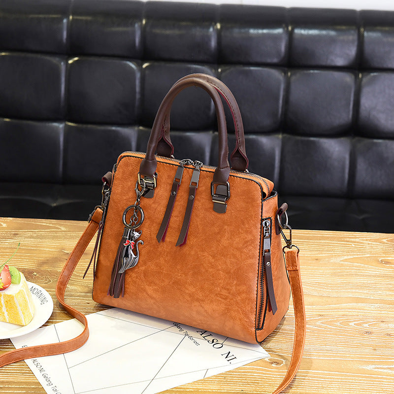 Sarah Express Structured Faux Leather Shoulder Handbag