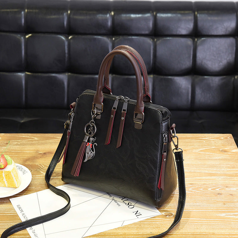 Sarah Express Structured Faux Leather Shoulder Handbag