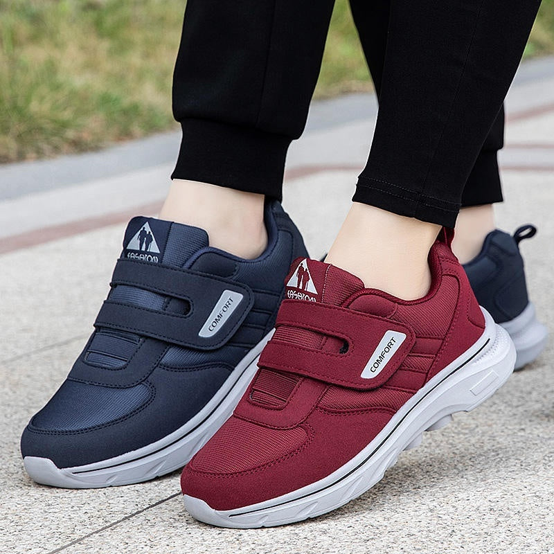 Sarah Express Unisex Wide-Toe Velcro Walking Shoes