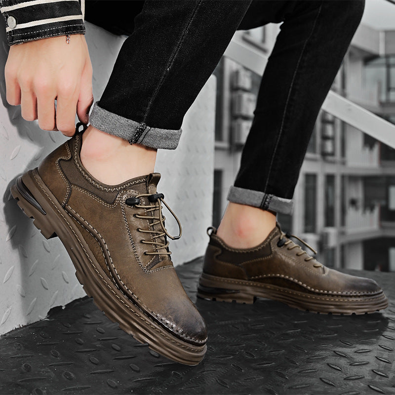 Sarah Express Casual Leather Loafers with Toggle Lacing