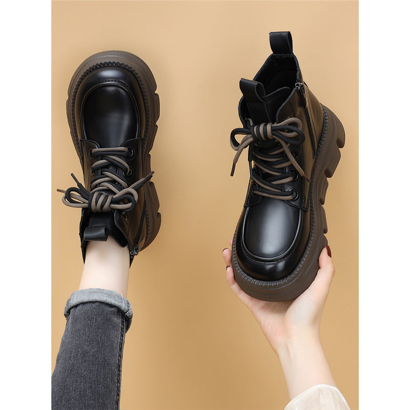 Sarah Express Women's Wool-Lined Leather Winter Boots