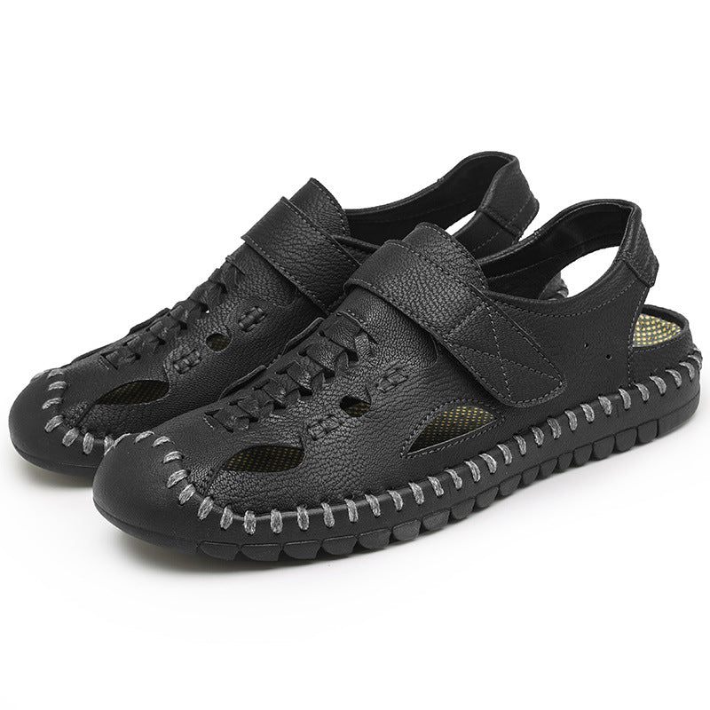 Sarah Express Outdoor Casual Microfiber Leather Wading Sandals Black