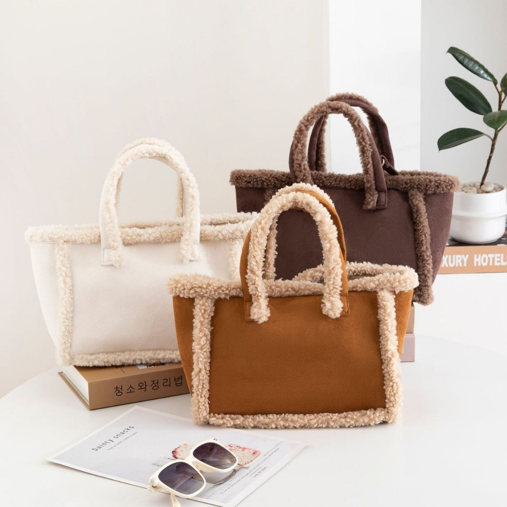 Sarah Express Plush Crossbody Tote Bag