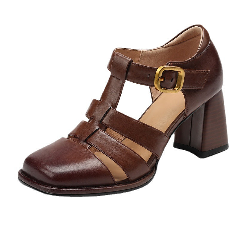 Sarah Express Vintage Cutout Platform Sandals