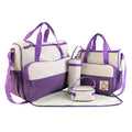 Sarah Express Multi-Piece Polka Dot Diaper Bag Set Purple