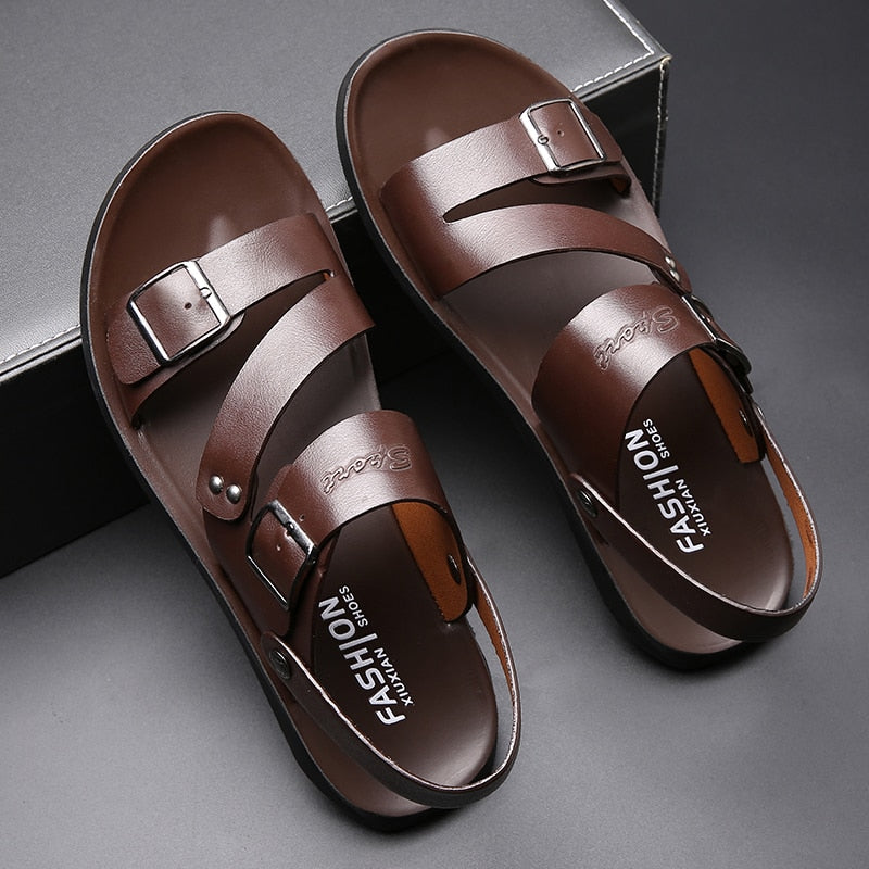 Sarah Express Men's Adjustable Buckle Casual Sandals
