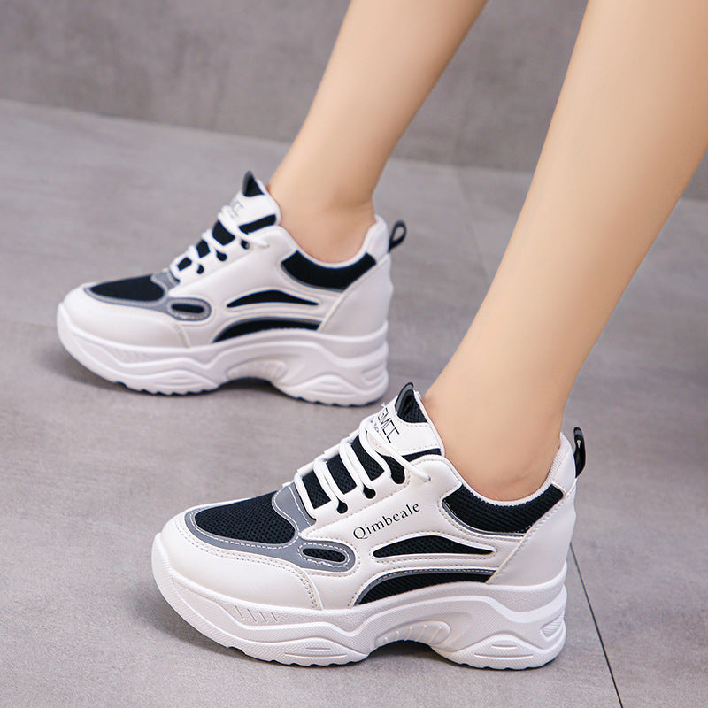 Sarah Express Mesh Platform Wedge Dad Sneakers