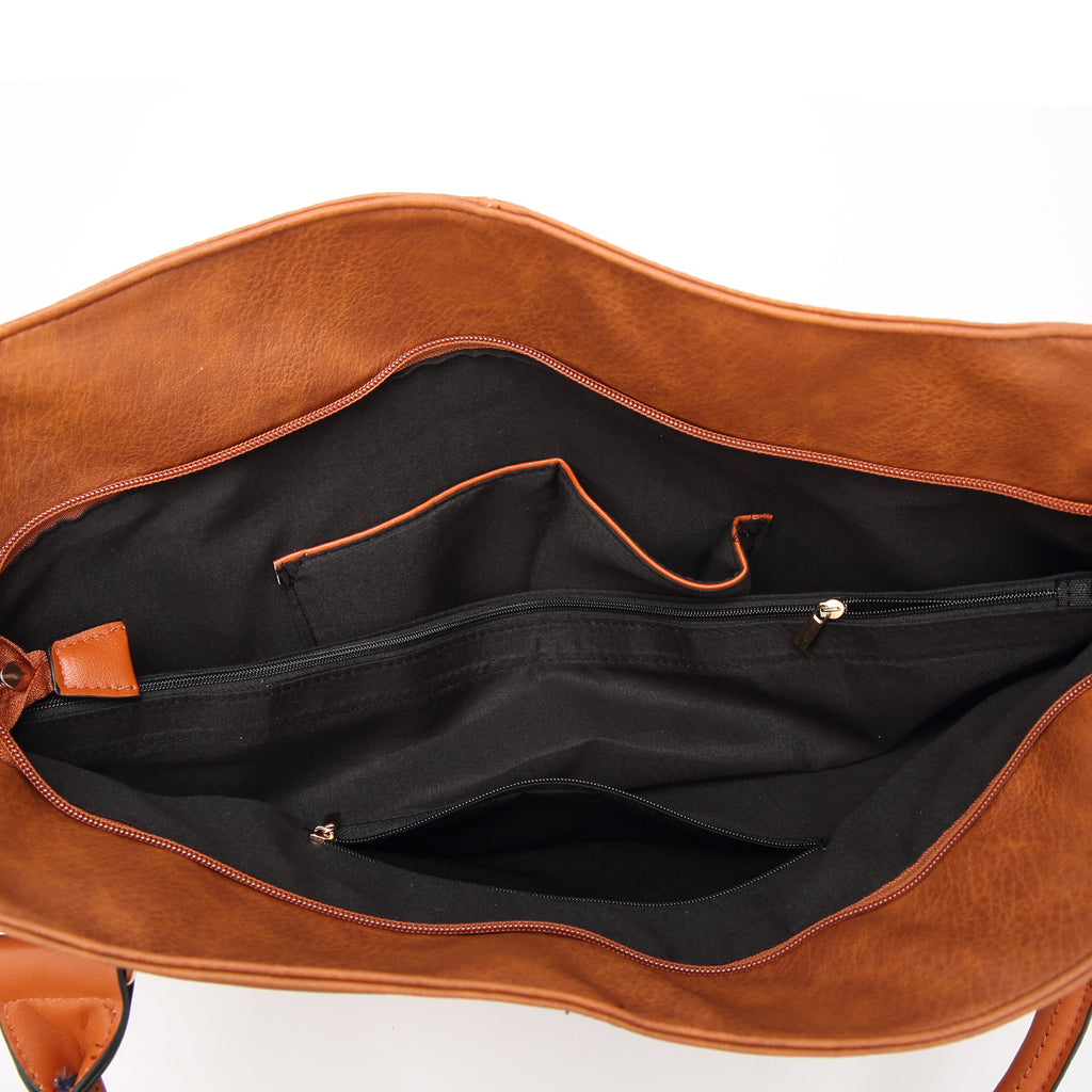 Sarah Express Vintage Style Structured Tote Bag