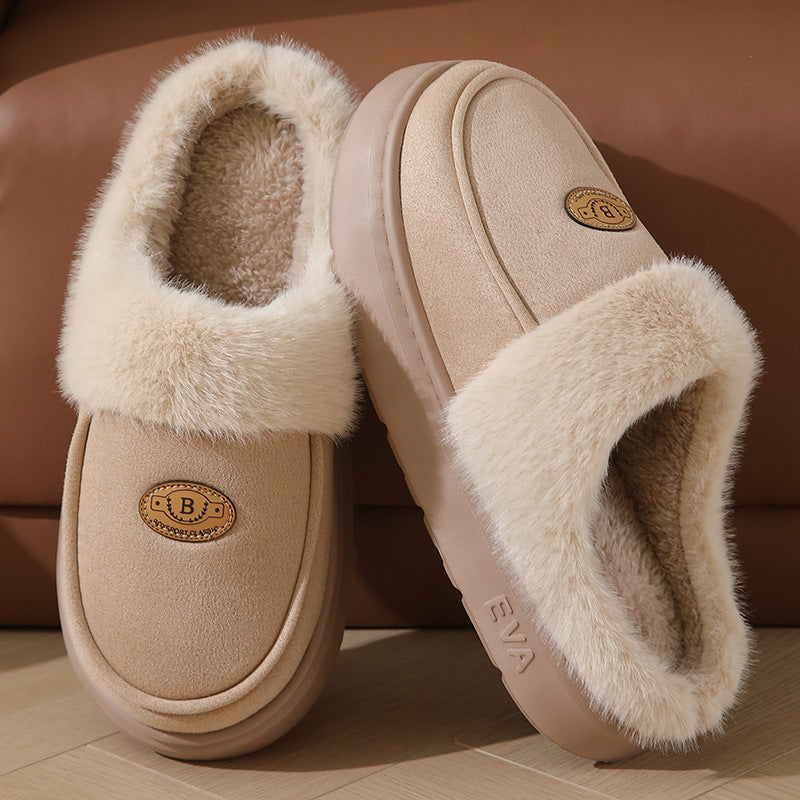 Sarah Express Plush Lined Suede Indoor House Slippers