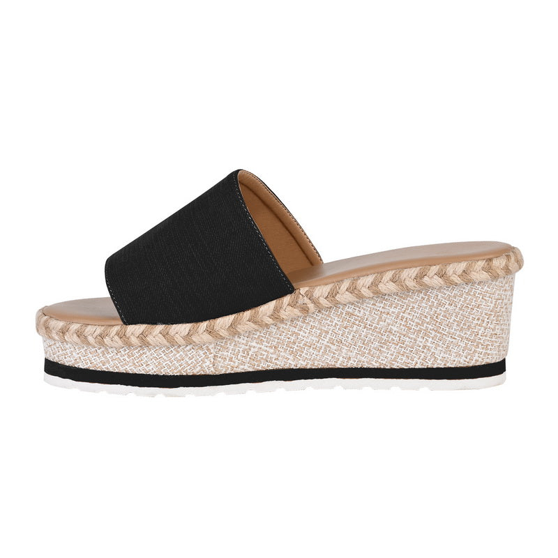 Sarah Express Women's Cutout Platform Wedge Sandals