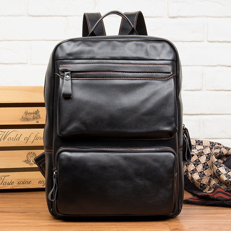 Sarah Express Cowhide Leather Travel Backpack