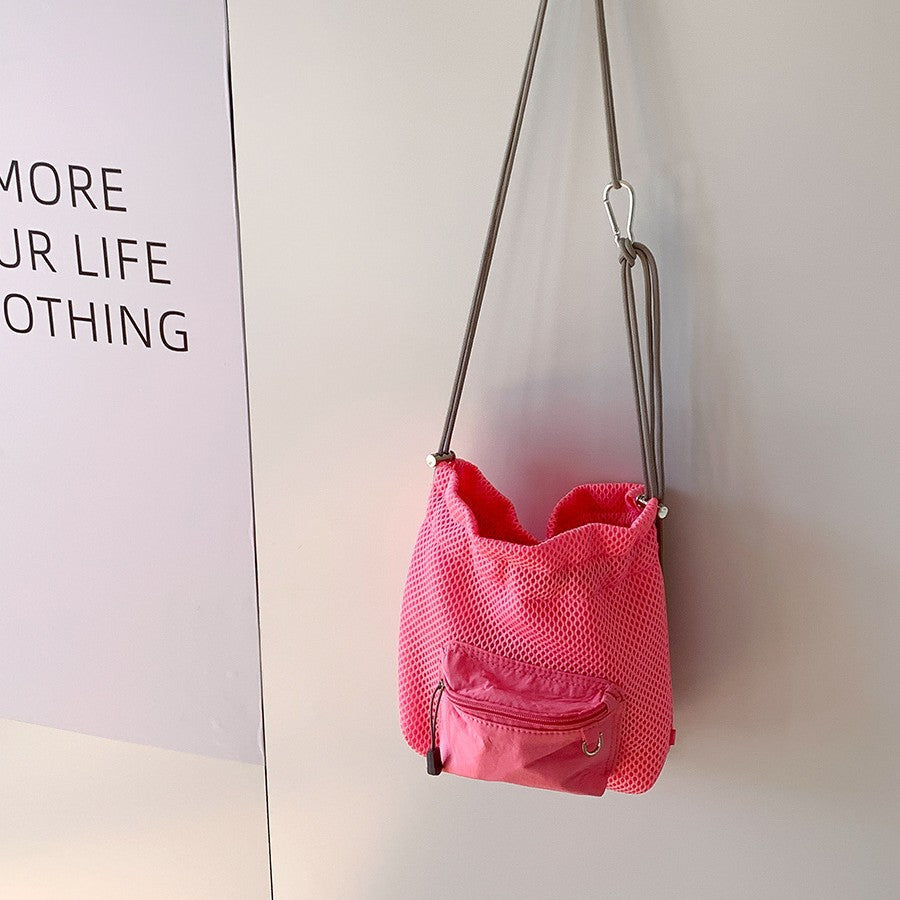 Sarah Express Mesh Drawstring Bucket Travel Bag