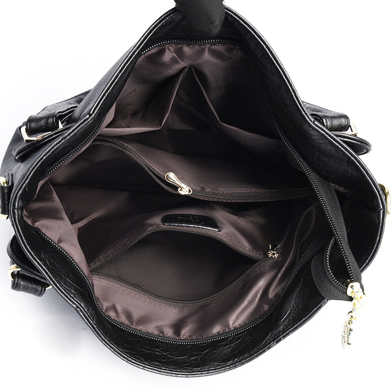 Sarah Express Elegant High-Capacity PU Leather Tote Bag