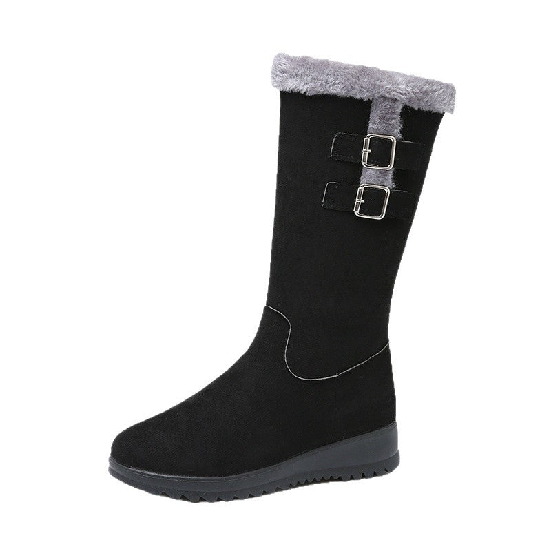 Sarah Express Fleece-Lined Suede Mid-Calf Winter Boots