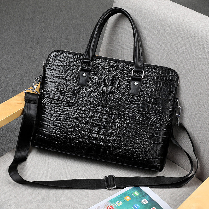 Sarah Express Crocodile Pattern Business Laptop Briefcase
