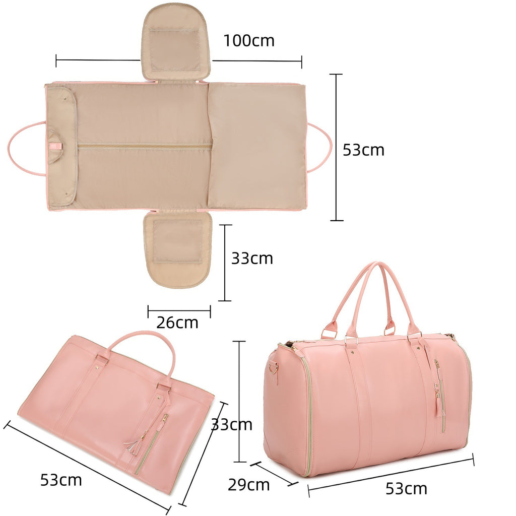 Sarah Express Foldable PU Leather Travel Garment Bag
