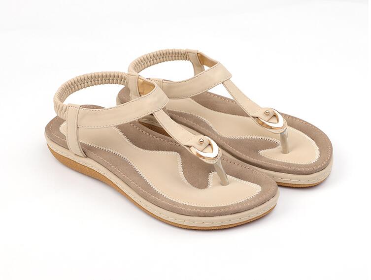 Sarah Express Women's Ankle Strap Platform Sandals Apricot Color