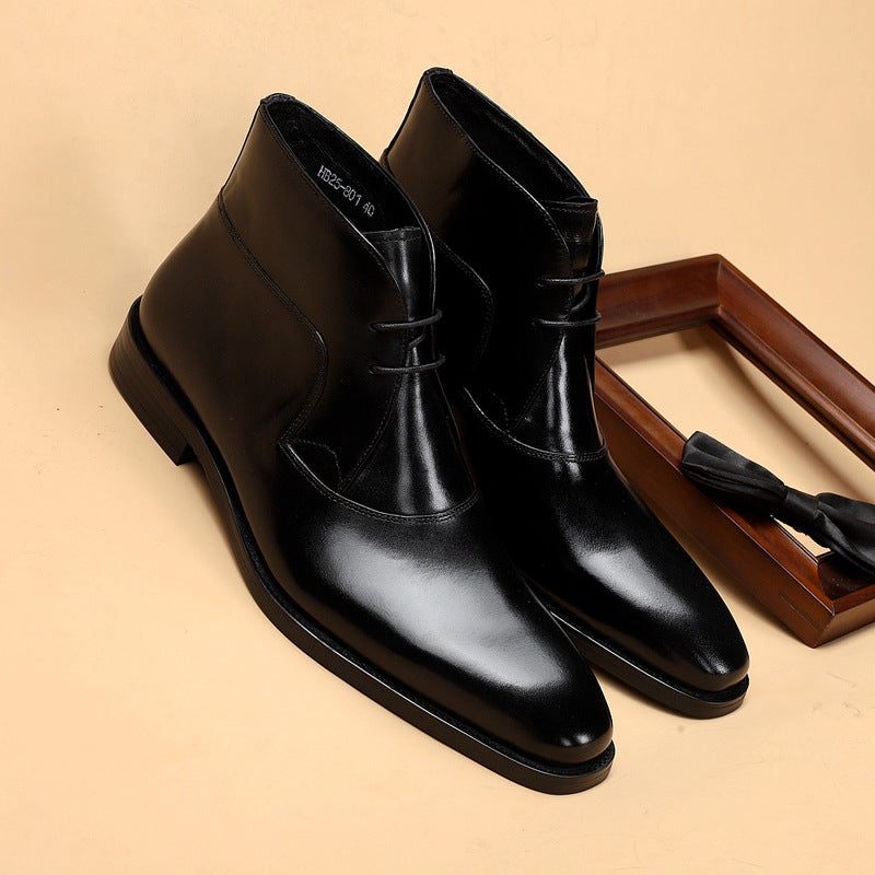 Sarah Express Classic Leather Lace Up Winter Boots