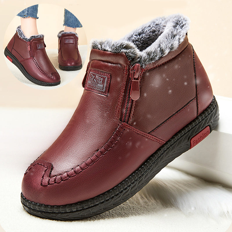 Sarah Express Plush Lined Side Zipper Ankle Boots