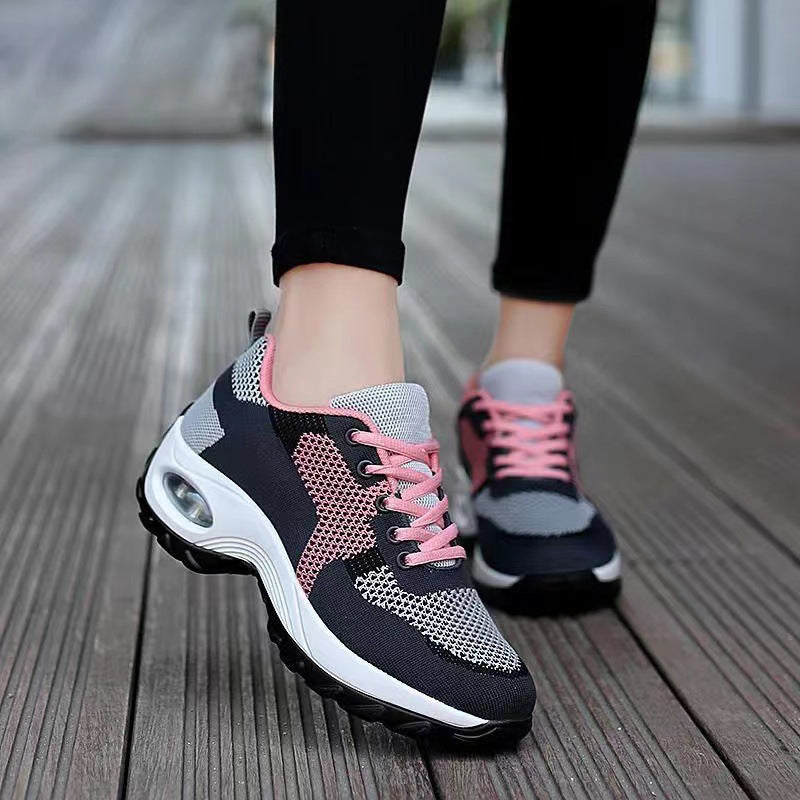 Sarah Express Women's Breathable Air-Cushioned Mesh Sneakers