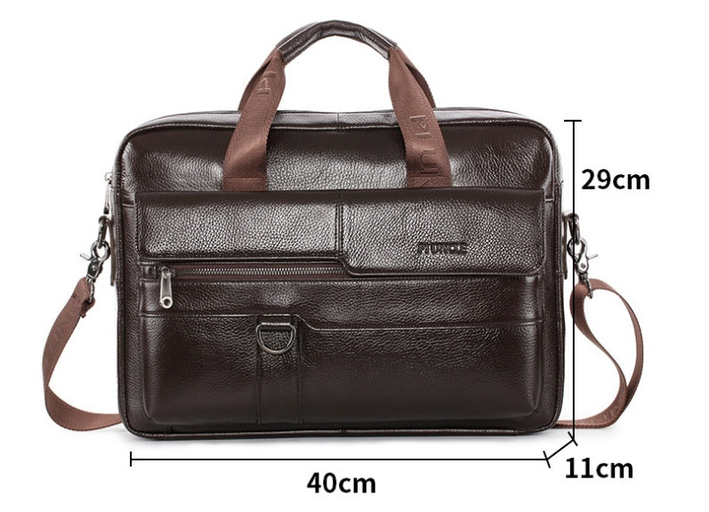 Sarah Express Leather Business Briefcase Messenger Bag
