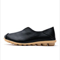 Sarah Express Genuine Leather Slip On Flat Shoes Black