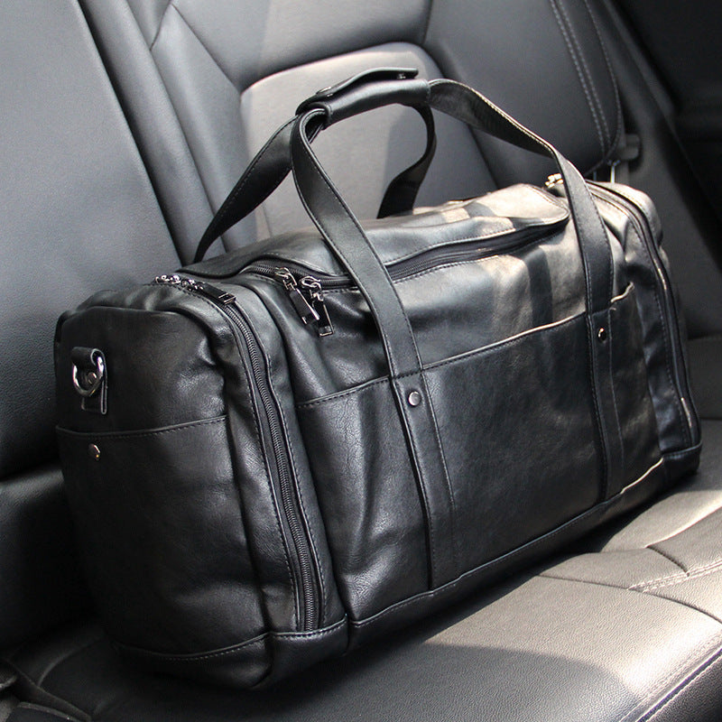 Sarah Express Structured Black Travel Duffle Bag