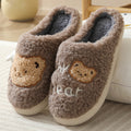 Unisex Bear Plush Indoor House Slippers – lining detail alternate view 6