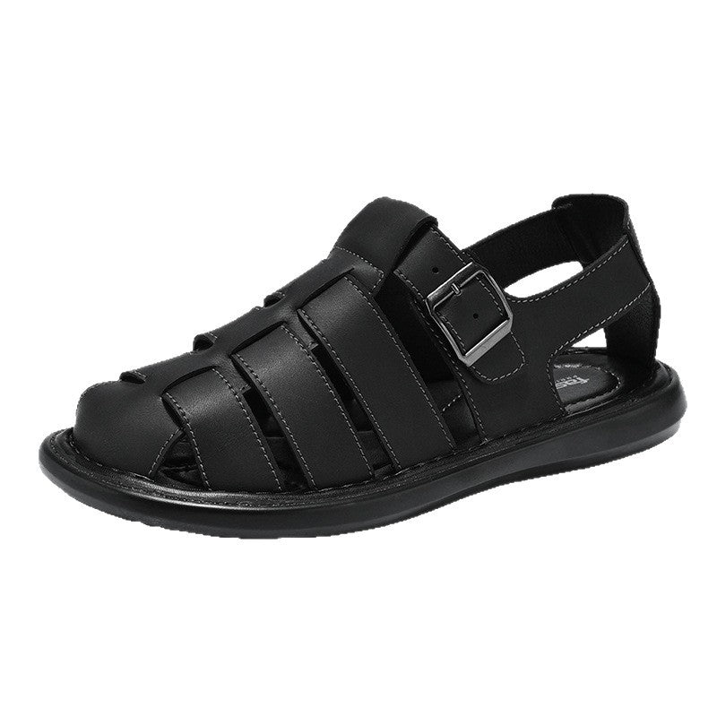 Sarah Express Men's Hand-Woven Closed-Toe Roman Sandals