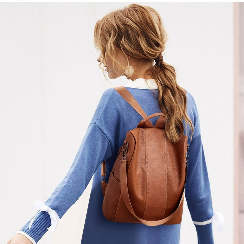 Sarah Express Solid Color Large Capacity Women's Backpack