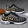 Sarah Express Men's Color-blocked Breathable Lace-Up Sneakers Black
