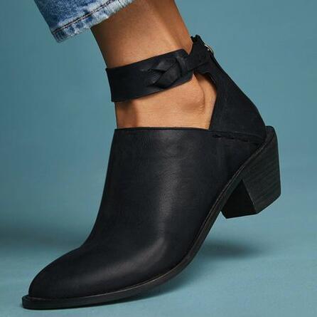 Sarah Express Vintage Ankle Boots with Bow Detail