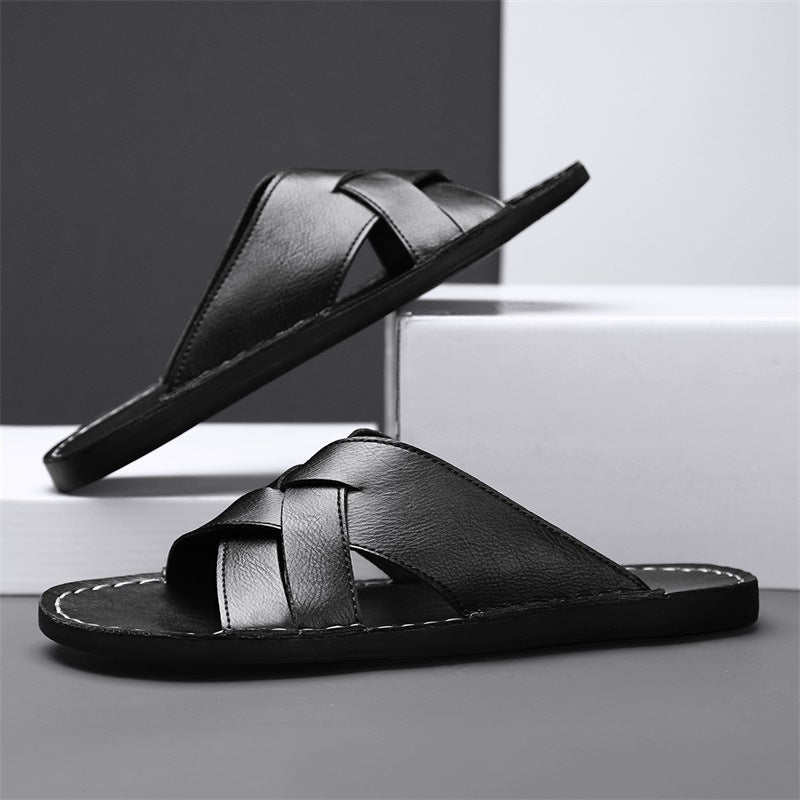 Sarah Express Woven Strap Men's Casual Summer Slippers