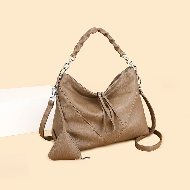 Sarah Express Genuine Leather Chain Shoulder Crossbody Bag