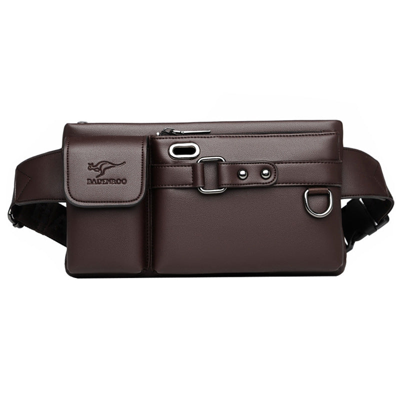 Sarah Express Compact Leather Waist Bag for Men