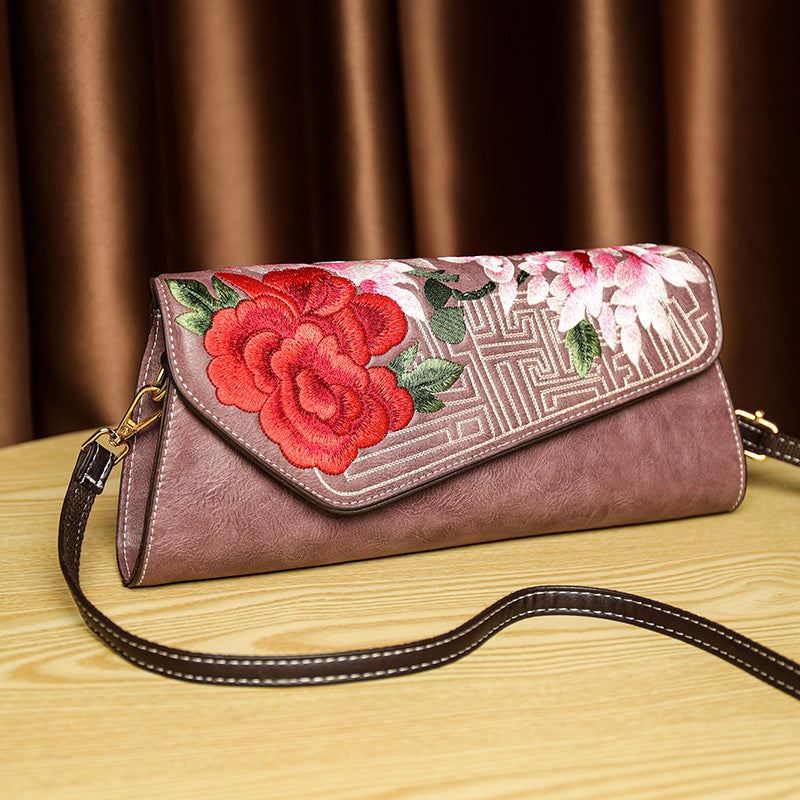 Sarah Express Embroidered Floral Chinese Style Shoulder Bag