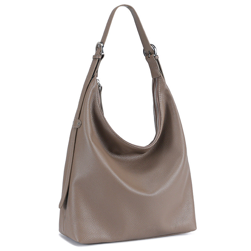 Sarah Express Genuine Leather Bucket Shoulder Bag
