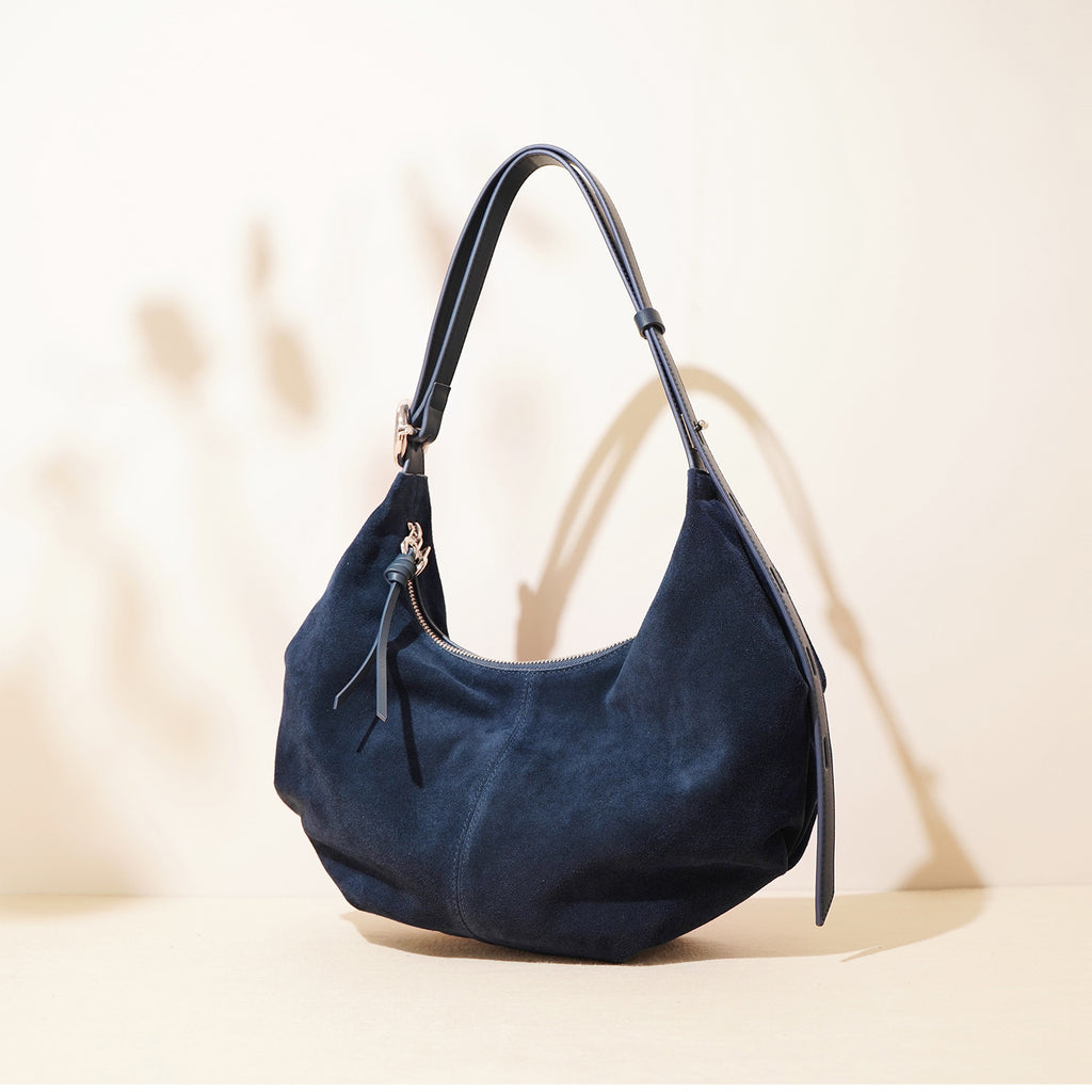 Sarah Express Matte Cowhide Leather Dumpling Crossbody Bag