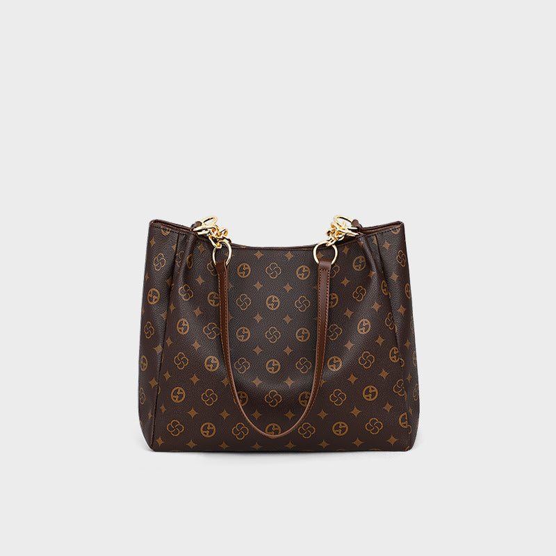 Sarah Express Printed Tote Bag with Chain Detail