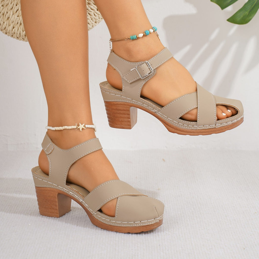 Sarah Express Cross-Strap Open-Toe High-Heel Sandals