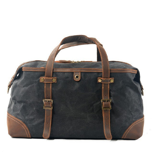 Sarah Express Canvas Travel Handbag with Leather Accents