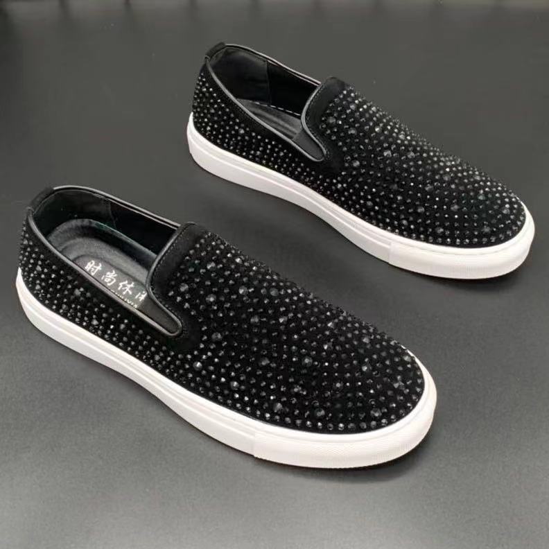 Sarah Express Men's Rivet Studded Casual Slip-On Shoes