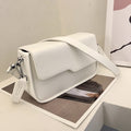 Sarah Express Minimalist Clamshell Underarm Shoulder Bag White